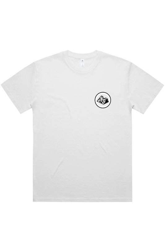 M A white Block Oversized Tee