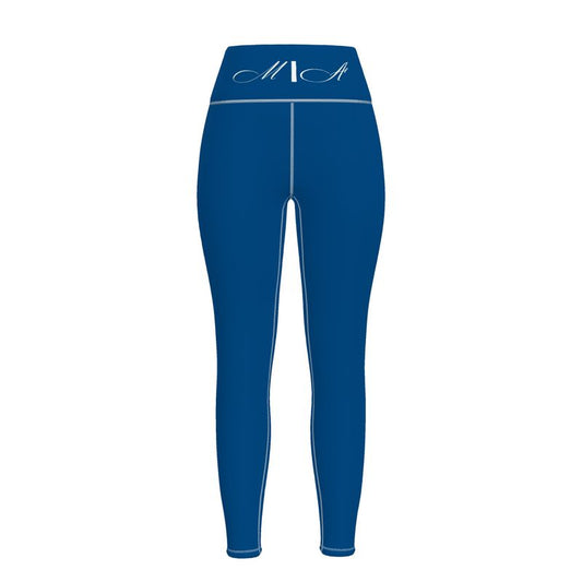 M/A Logo BLU Sports Leggings
