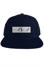 Load image into Gallery viewer, M/A Whte label Nvy premium snapback
