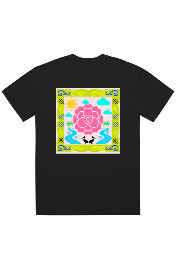 M A Blk Block Oversized Tee