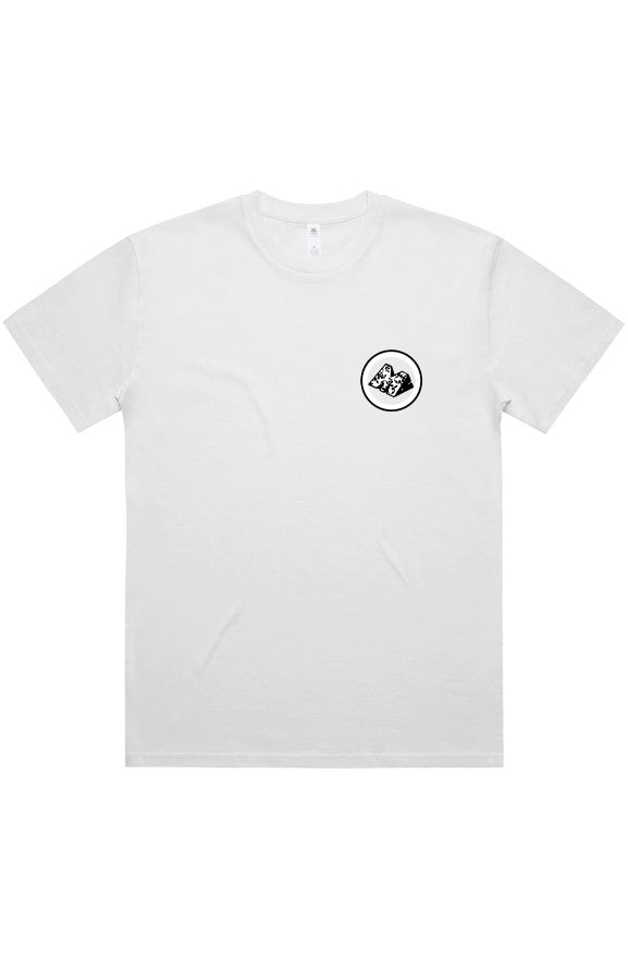 M A white Block Oversized Tee