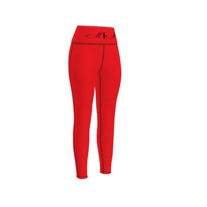 M/A Logo RED Sports Leggings