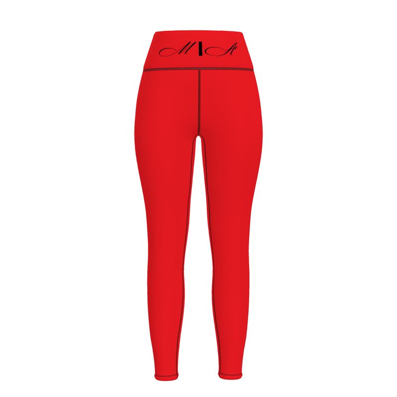 M/A Logo RED Sports Leggings