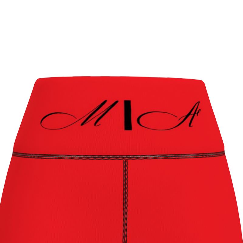 M/A Logo RED Sports Leggings