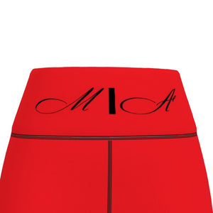 M/A Logo RED Sports Leggings