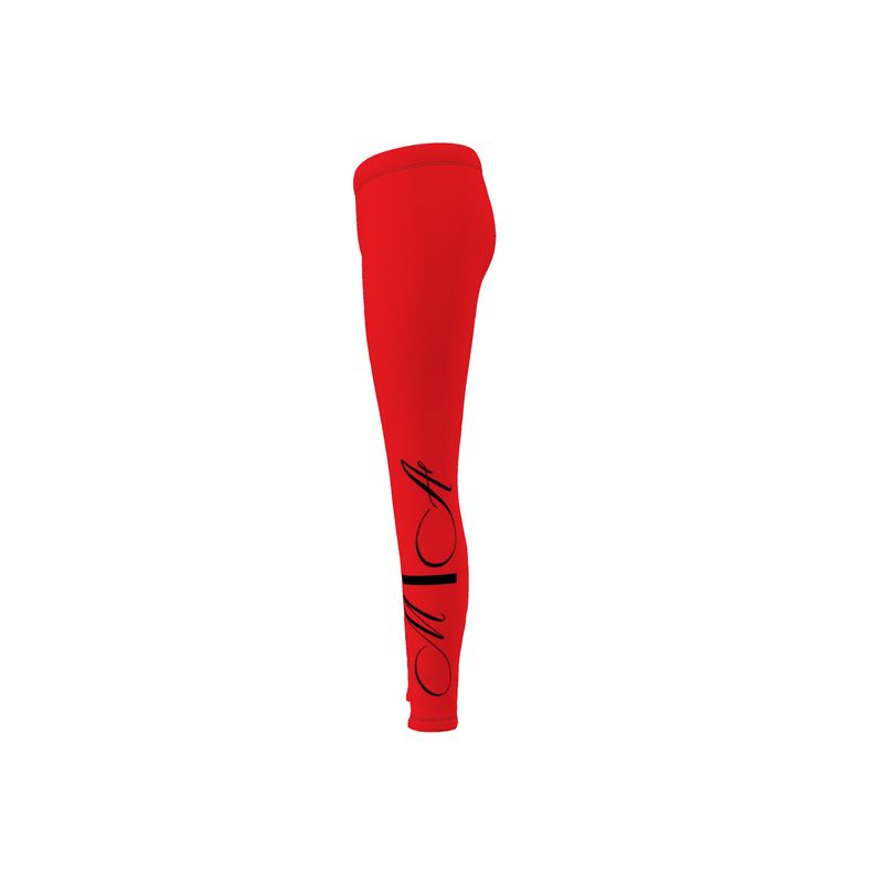 Women's M/A side logo leggings RED