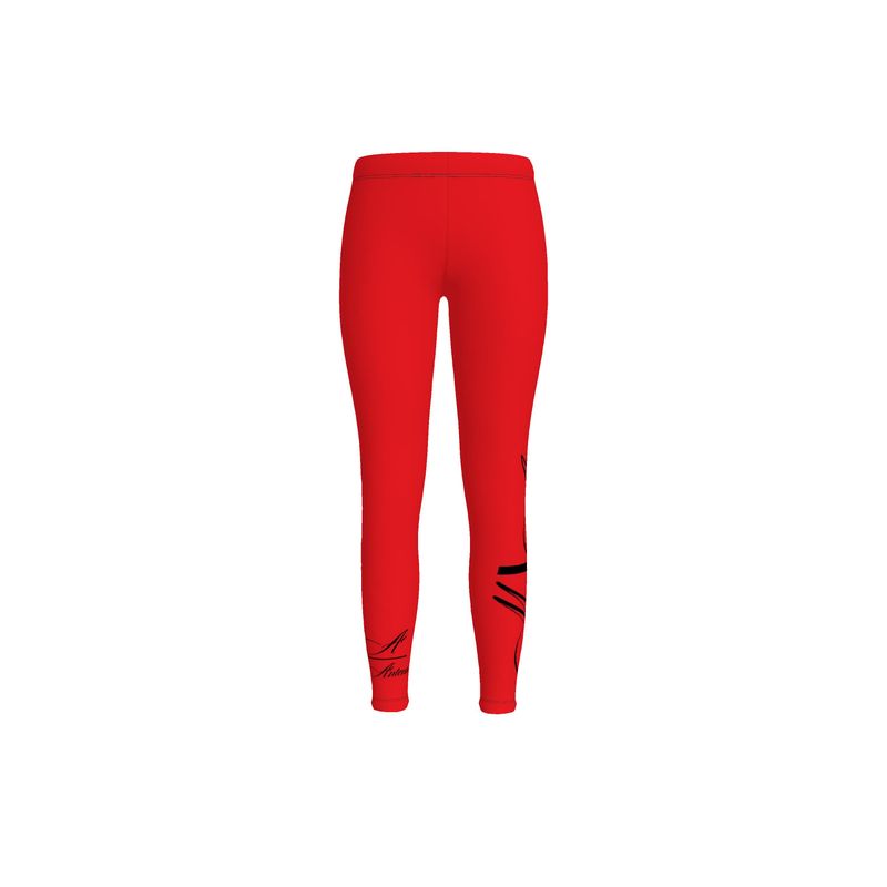 Women's M/A side logo leggings RED