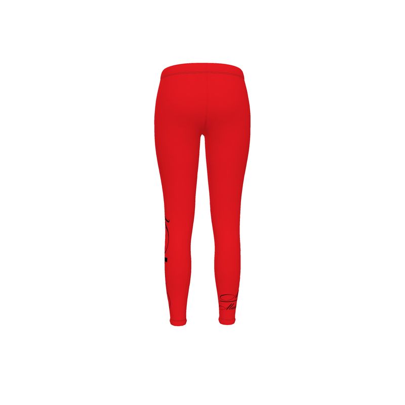 Women's M/A side logo leggings RED