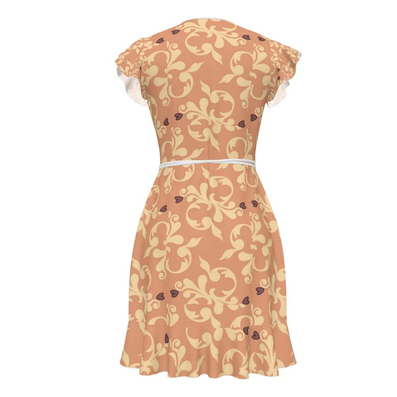 Hearts & Ornaments Peach Tea Dress