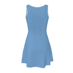 Load image into Gallery viewer, Denim Color Skater Dress
