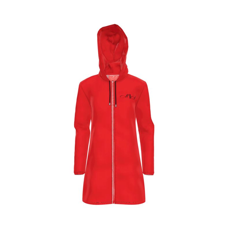 RED Hooded Rain Jacket