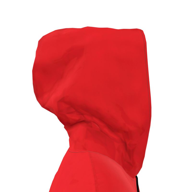 RED Hooded Rain Jacket