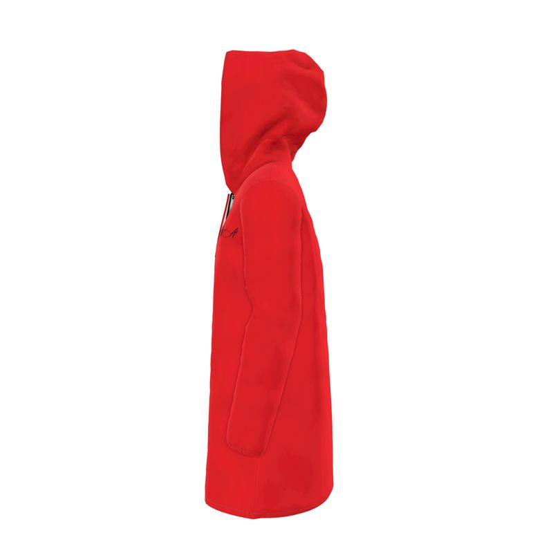 RED Hooded Rain Jacket