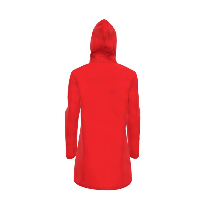 RED Hooded Rain Jacket