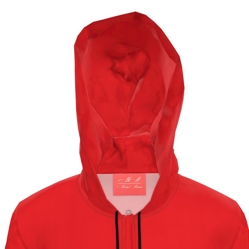 RED Hooded Rain Jacket