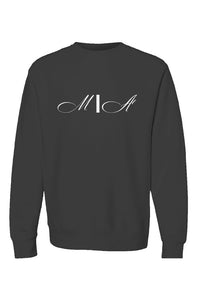 M\A Logo Print Premium Cross Grain Crewneck